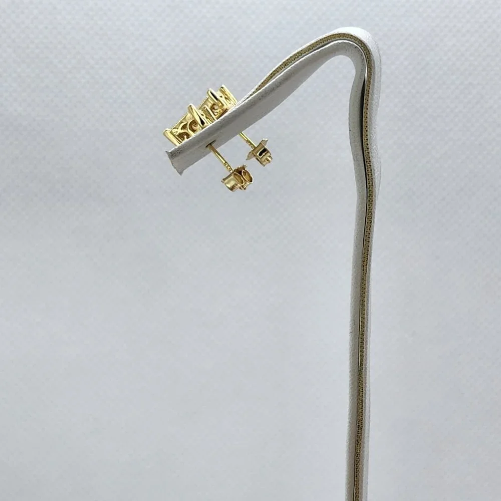 Brand New Sterling Silver 925 Square Cz Earrings